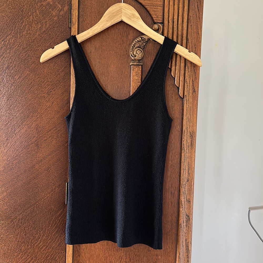 & Other Stories Slim-Fit Ribbed Silk Blend Top Small